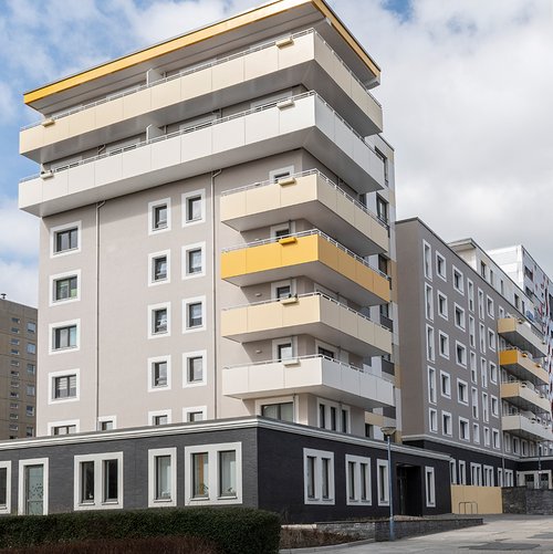 Ytongi poorbetooniga mitmekorruselise hoone laiendus Plauenis -